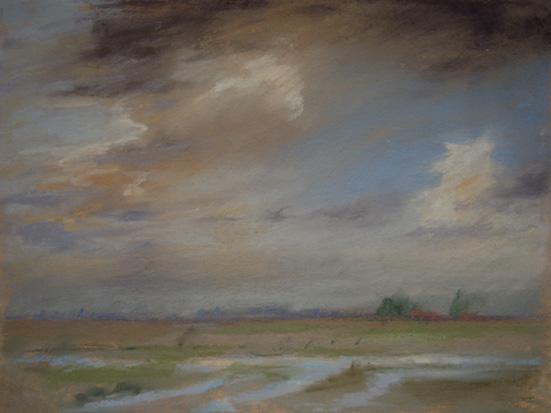 Abends zwischen den Deichen